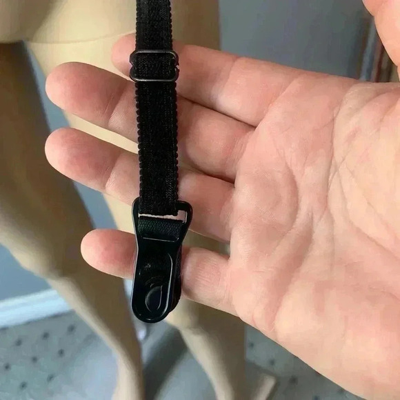 Vintage E. Bole 80’s neon pink black lace garter belt - Picture 4 of 13